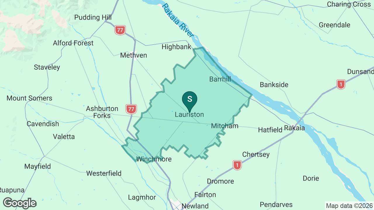 Lauriston School static school zone map