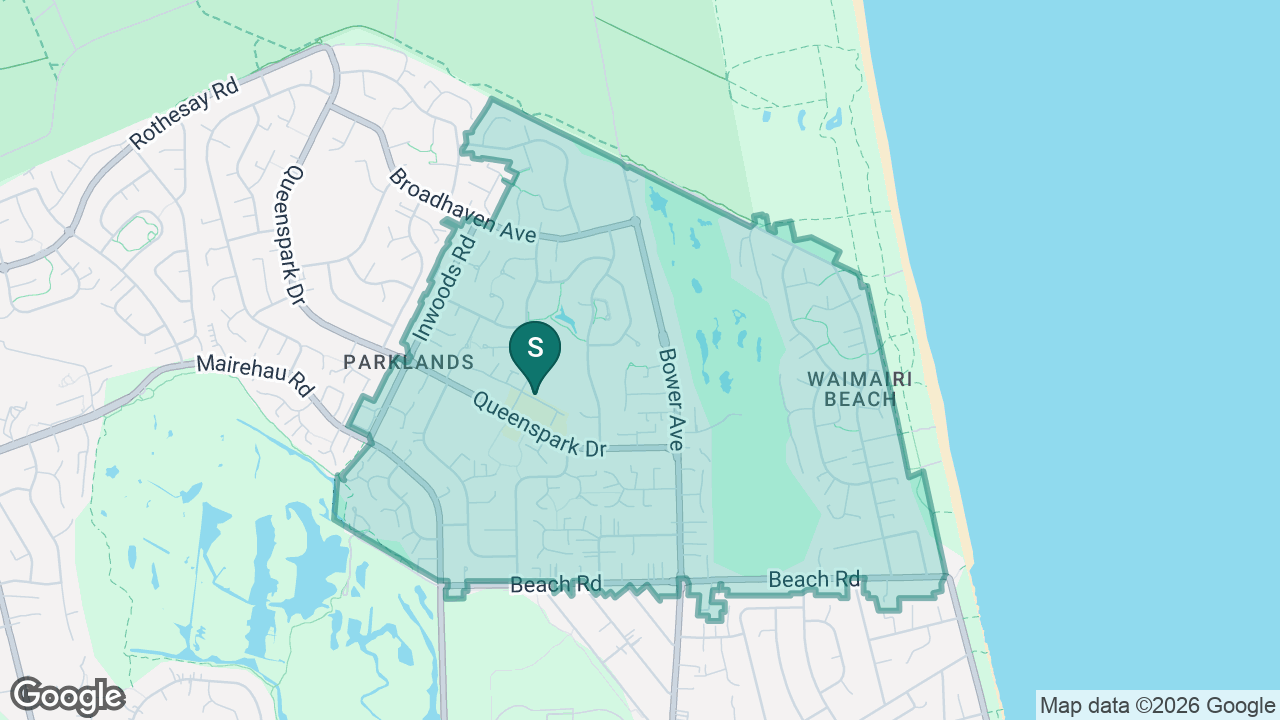 Parkview Pārua static school zone map