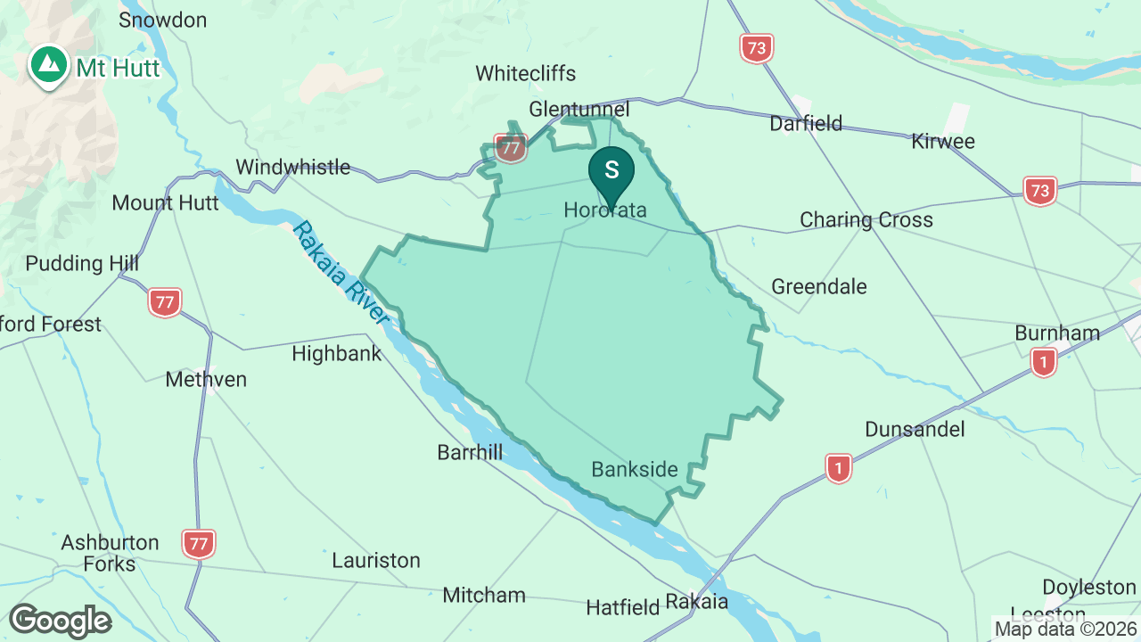 Hororata School static school zone map