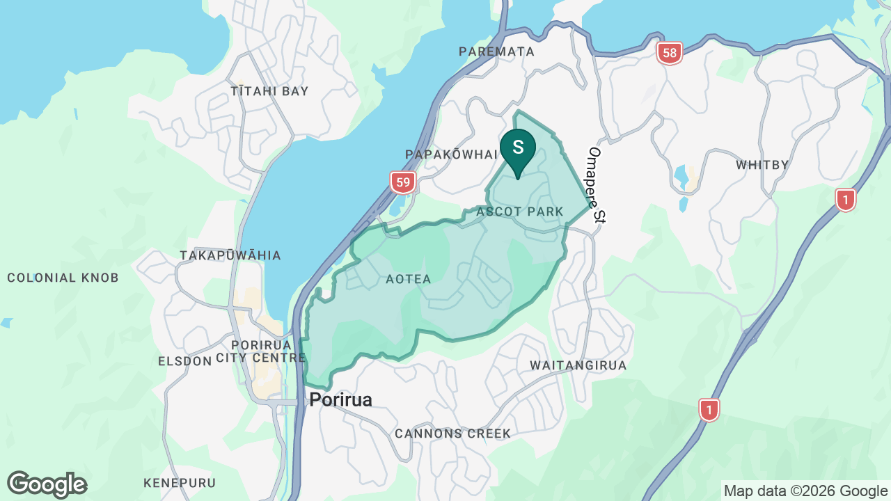 Rangikura School static school zone map