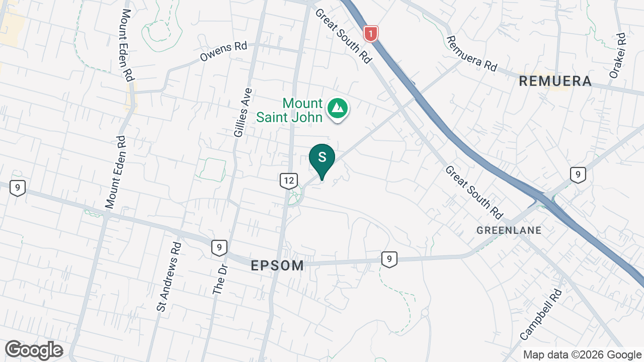 St Cuthbert's College (Epsom) static school zone map