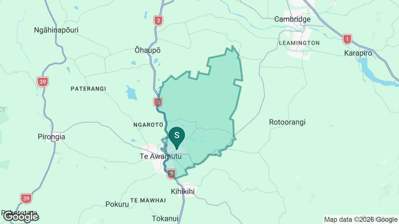 Pekapekarau School static school zone map