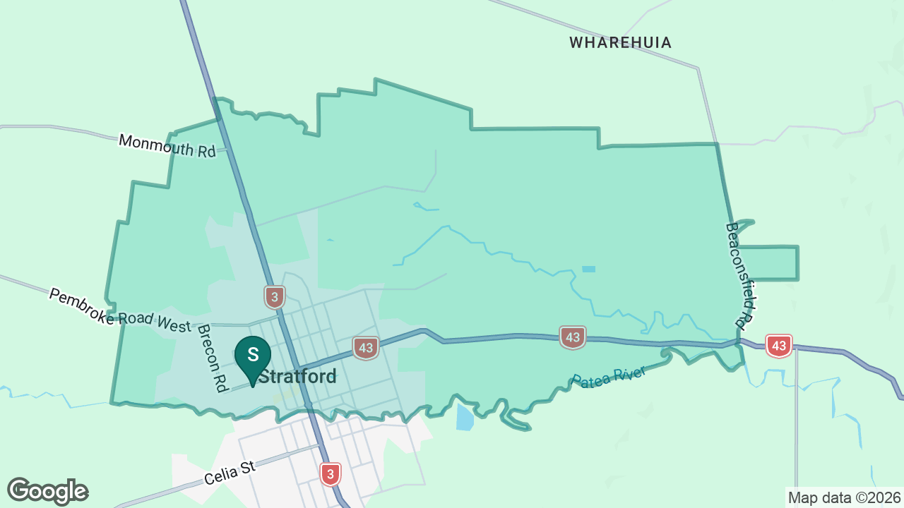 Stratford Primary School static school zone map