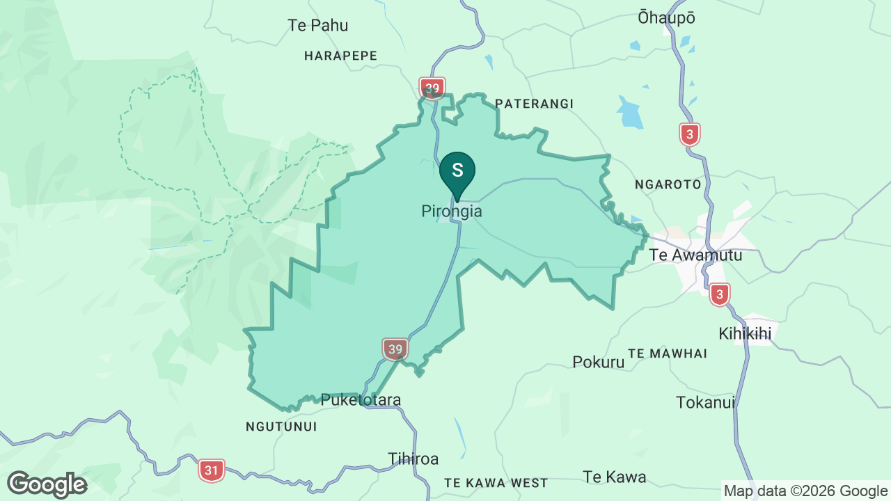 Pirongia School static school zone map