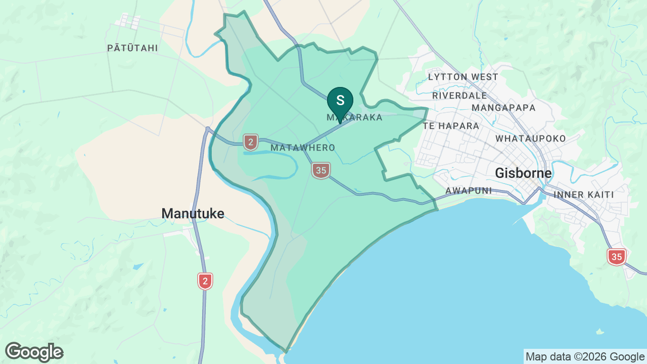 Makaraka School static school zone map