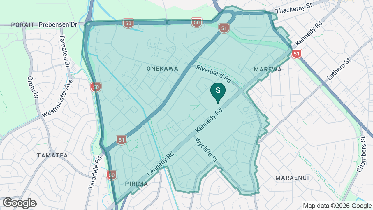 Onekawa School static school zone map