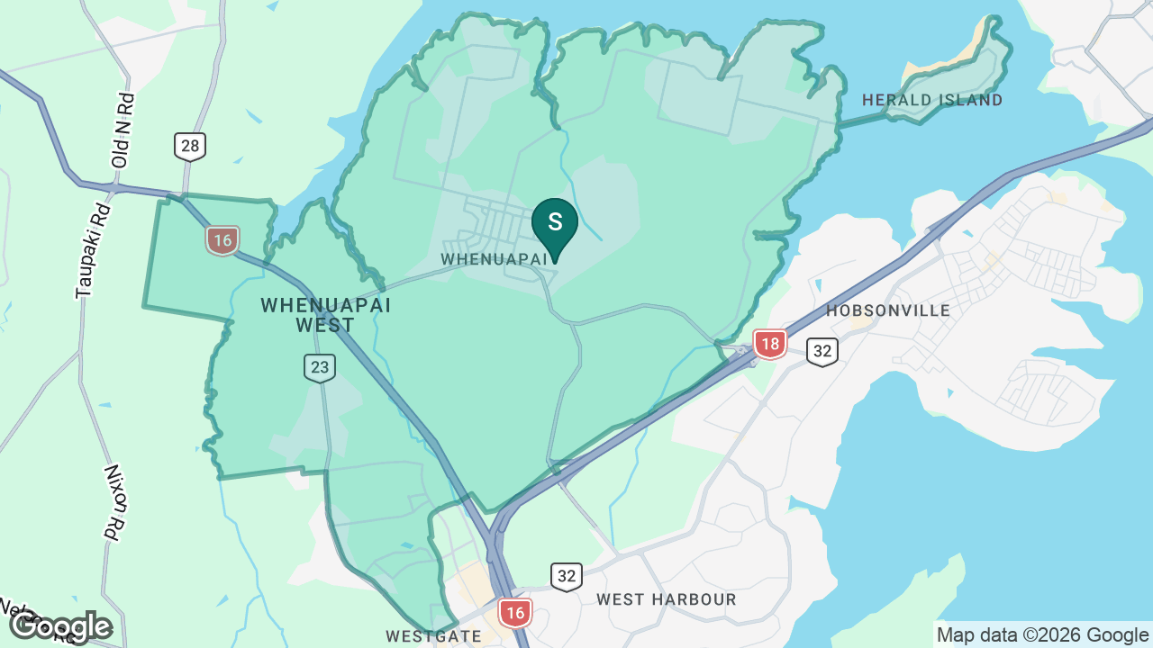 Whenuapai School static school zone map