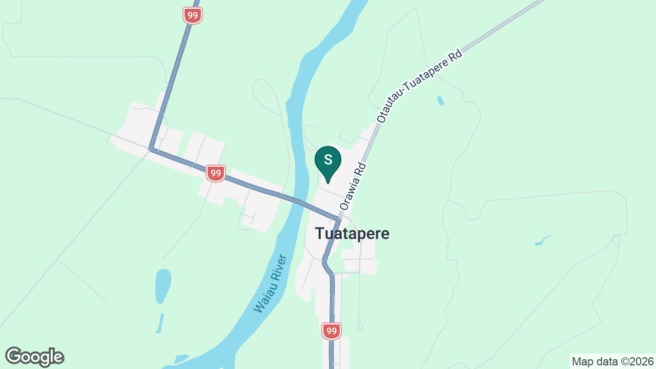 Waiau Area School static school zone map