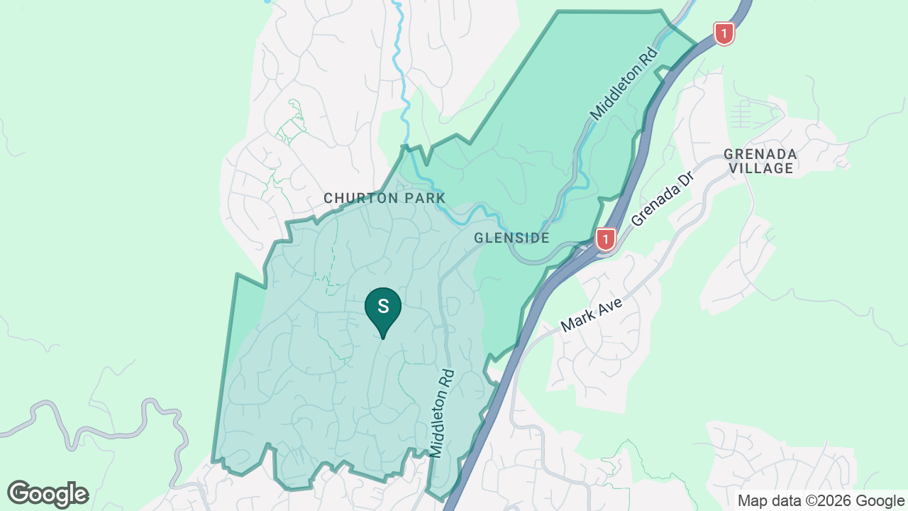 Churton Park School static school zone map