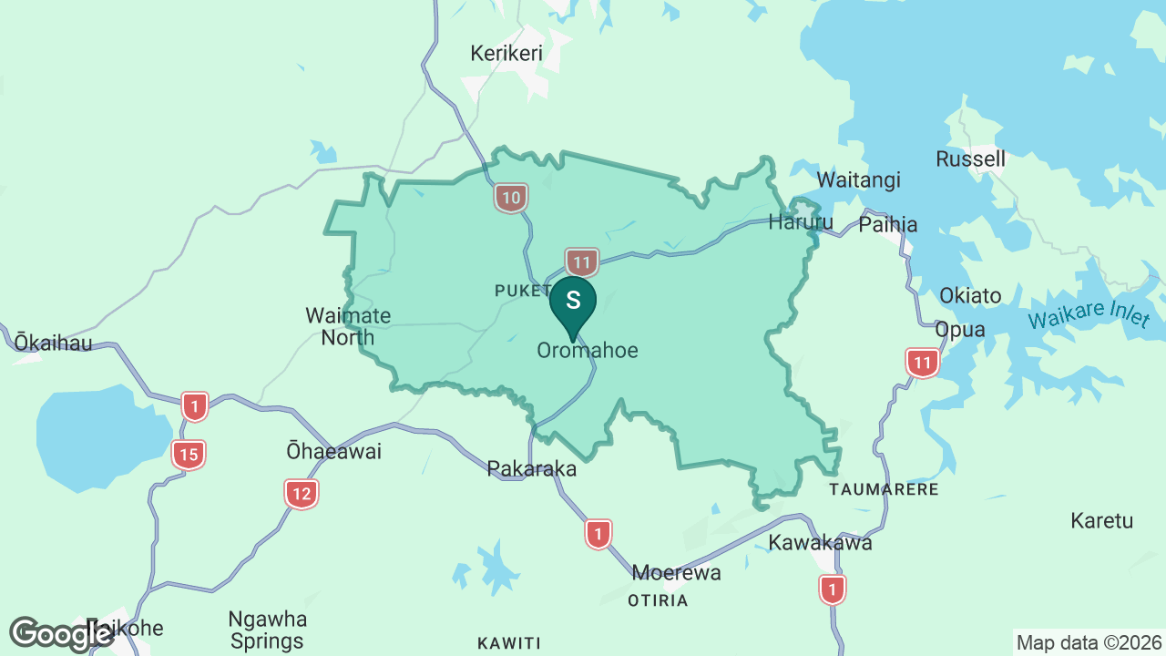 Oromahoe School static school zone map