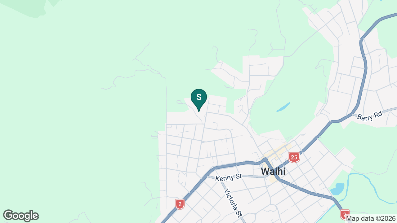 Waihi College static school zone map