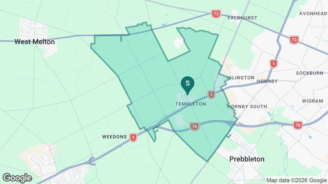 Templeton School static school zone map
