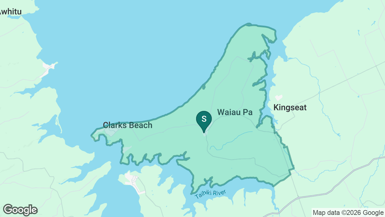 Waiau Pa School static school zone map