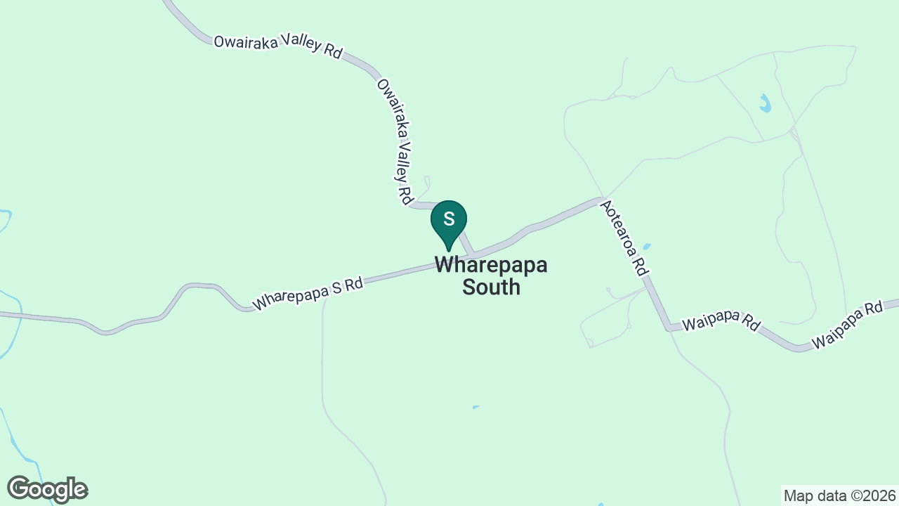 Wharepapa South School static school zone map