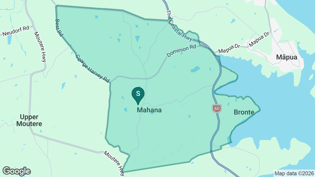 Mahana School static school zone map