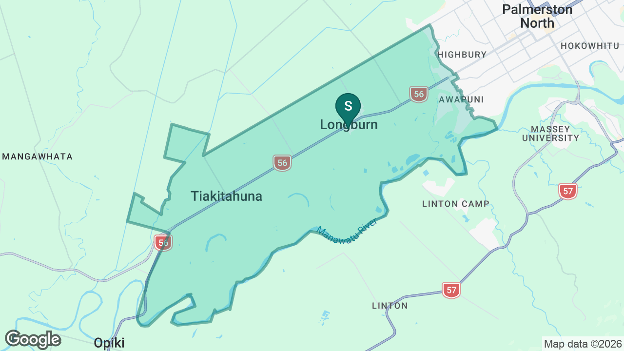 Longburn School static school zone map