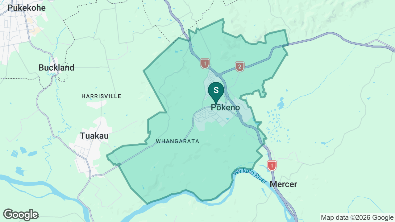 Pokeno School static school zone map