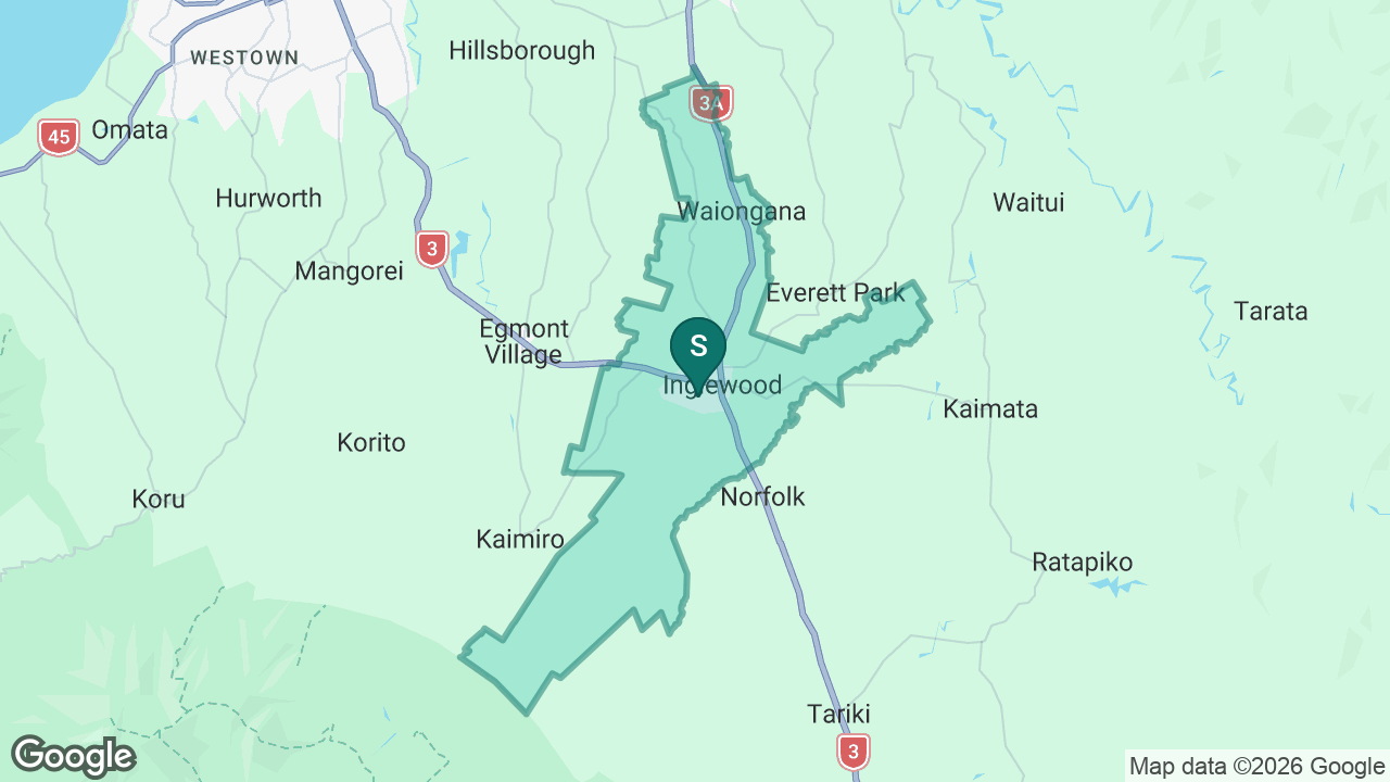Inglewood Primary School static school zone map