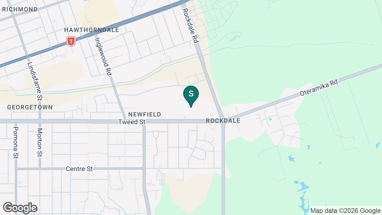 Te Wharekura o Arowhenua static school zone map