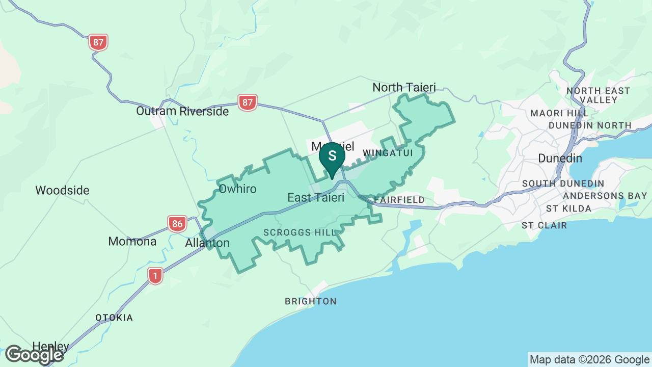 East Taieri School static school zone map