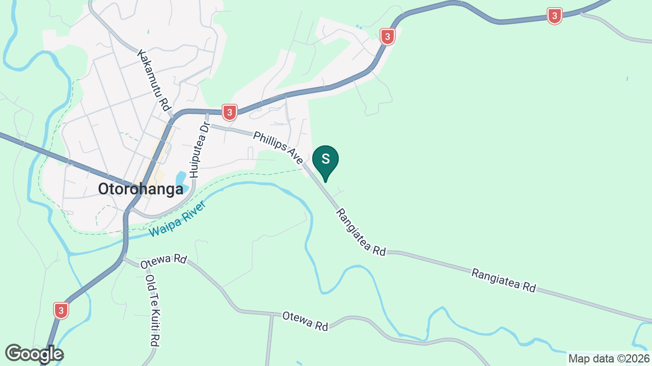 Ōtorohanga School static school zone map