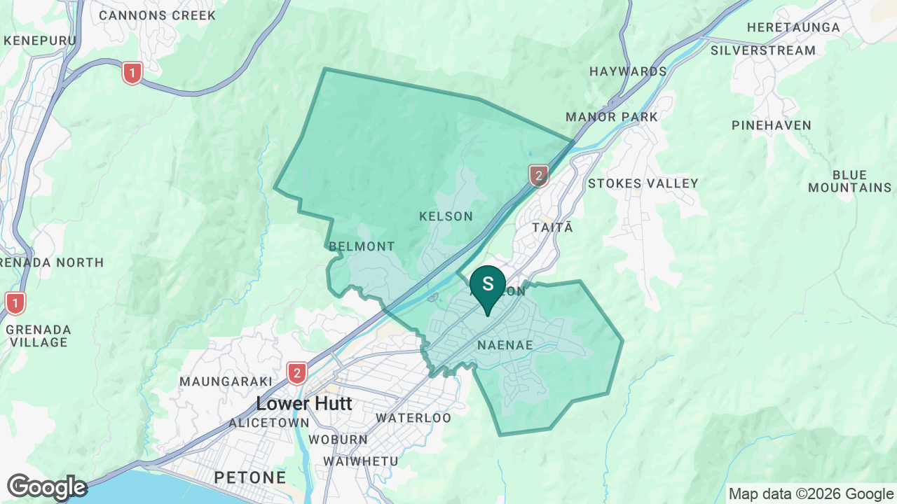 Naenae Intermediate static school zone map