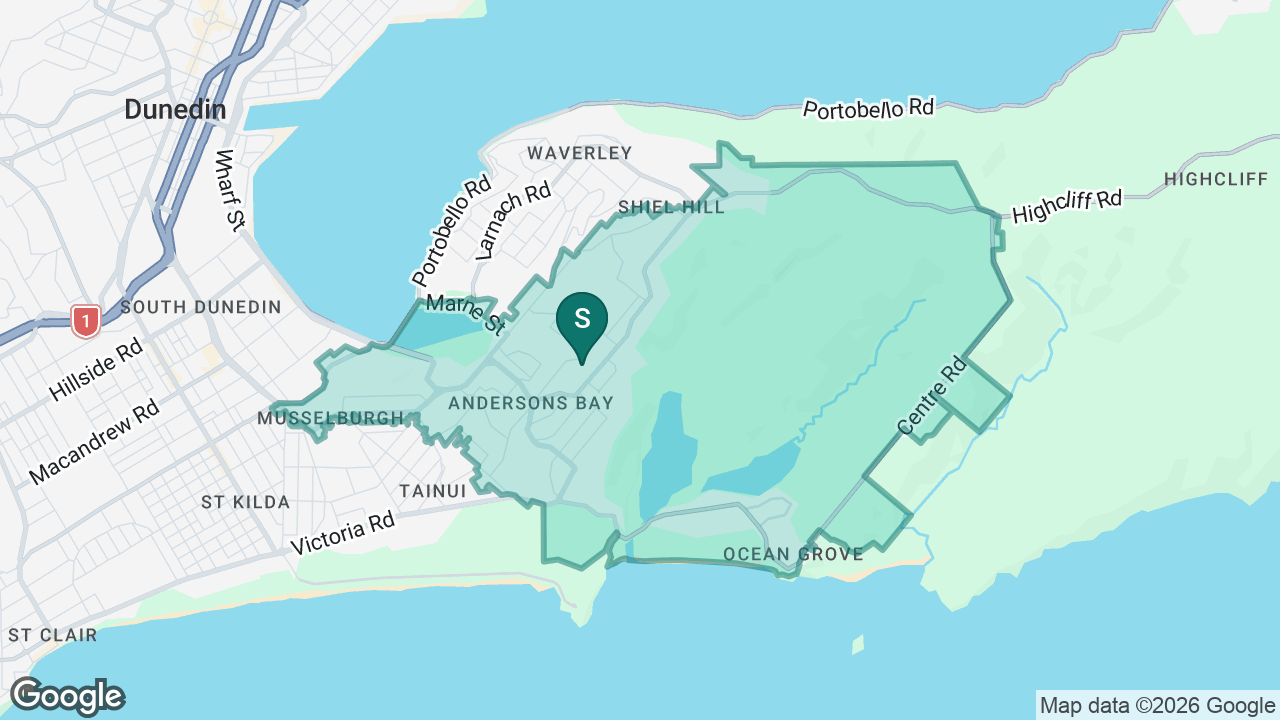 Andersons Bay School static school zone map