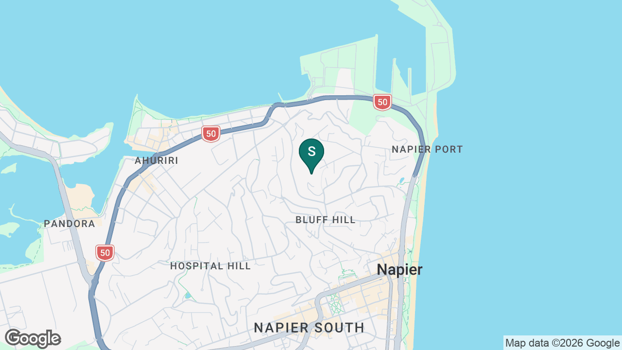 Sacred Heart College (Napier) static school zone map