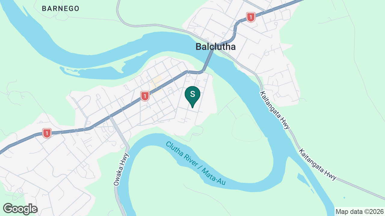 Balclutha School static school zone map