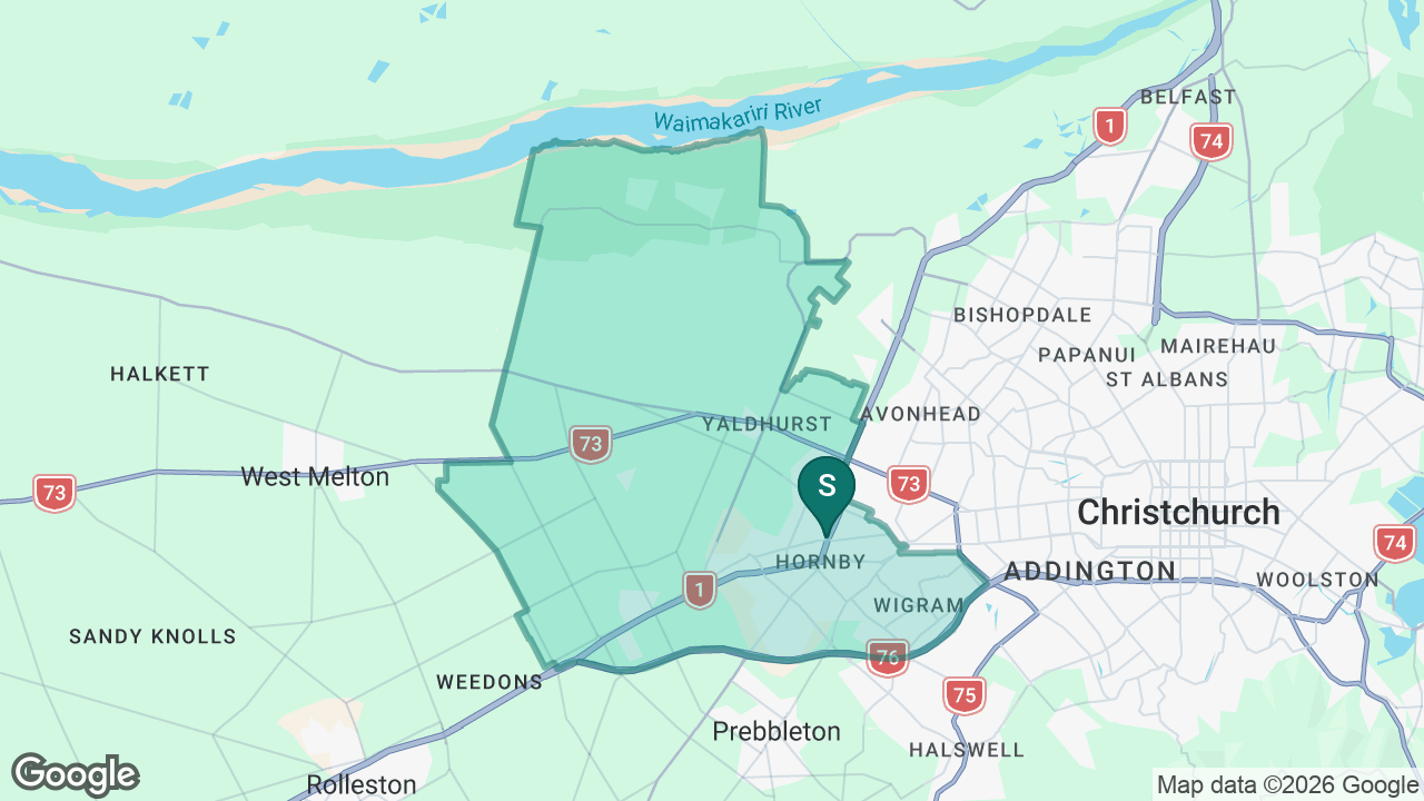 Hornby High School static school zone map