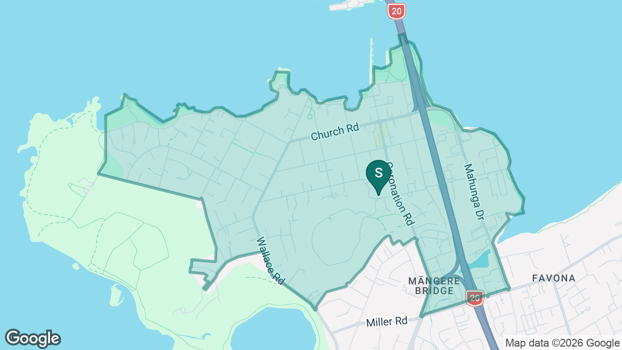 Maangere Bridge School static school zone map