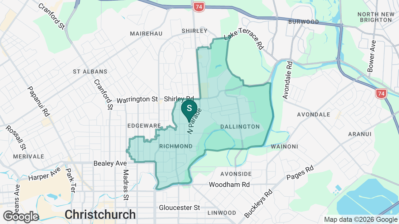 Pareawa Banks Avenue School static school zone map