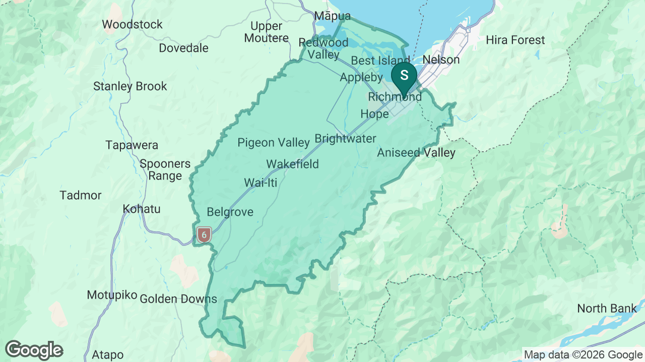 Waimea Intermediate static school zone map