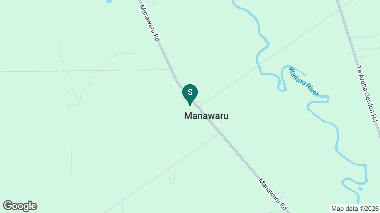 Manawaru School static school zone map