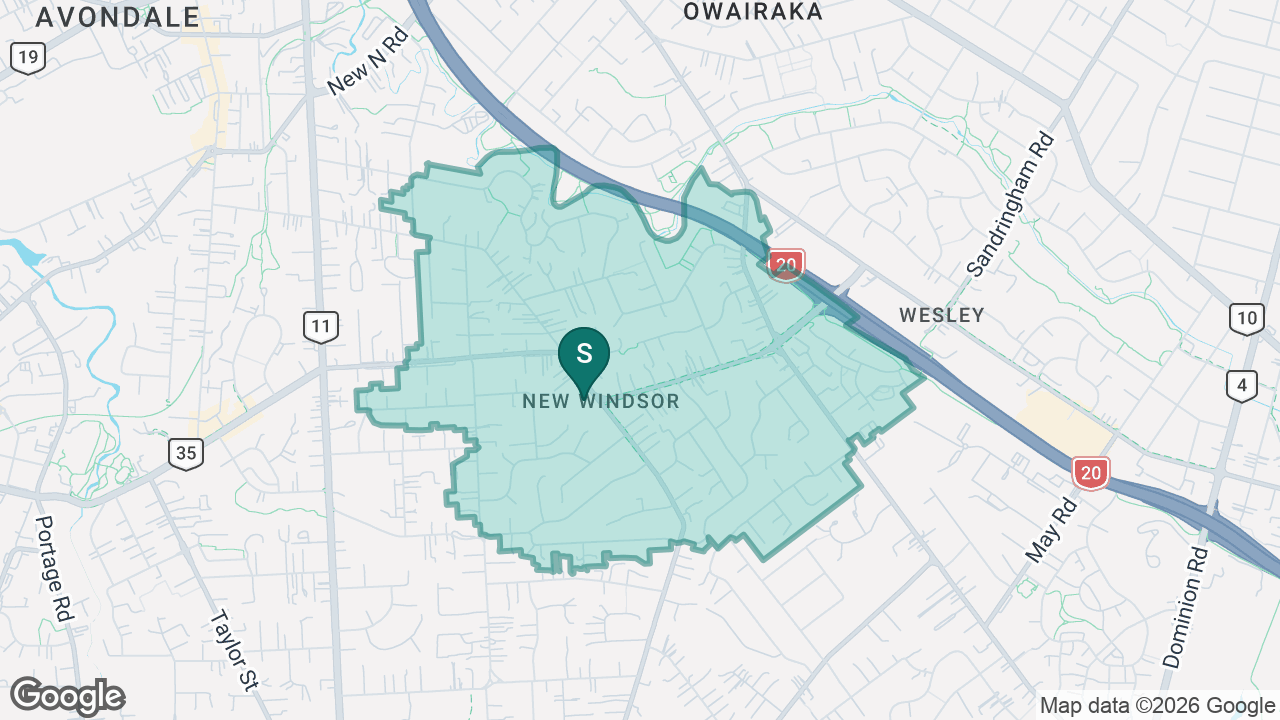 New Windsor School static school zone map