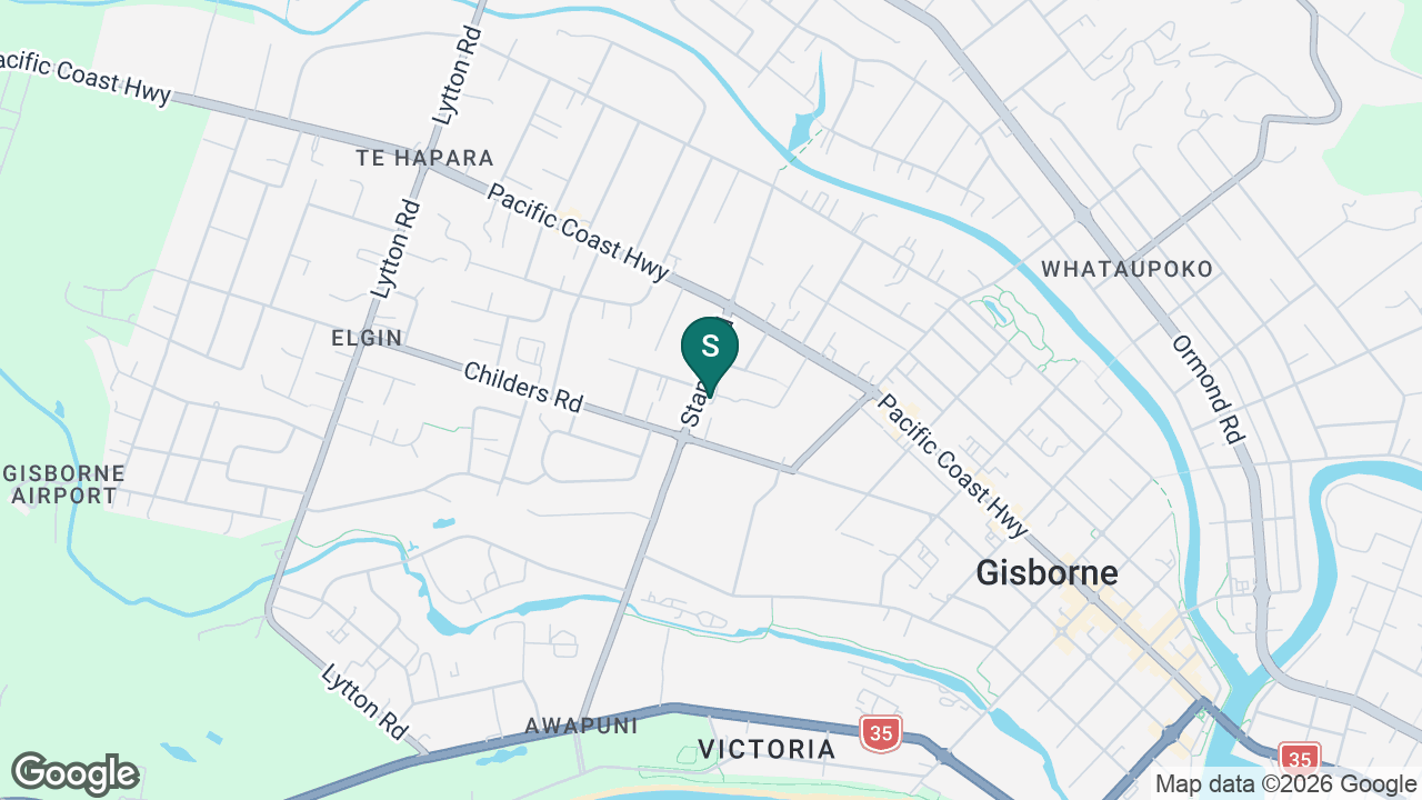 Gisborne Boys' High School static school zone map
