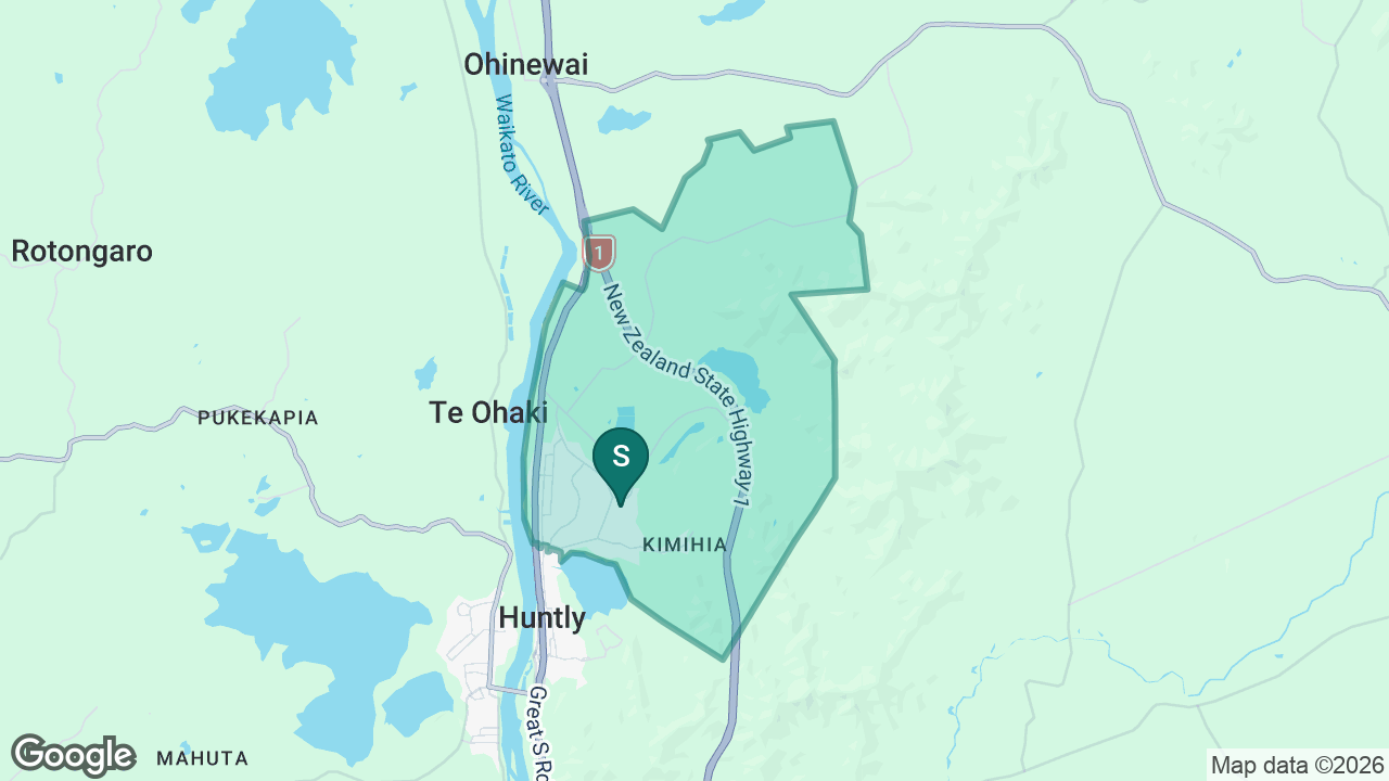 Kimihia School static school zone map