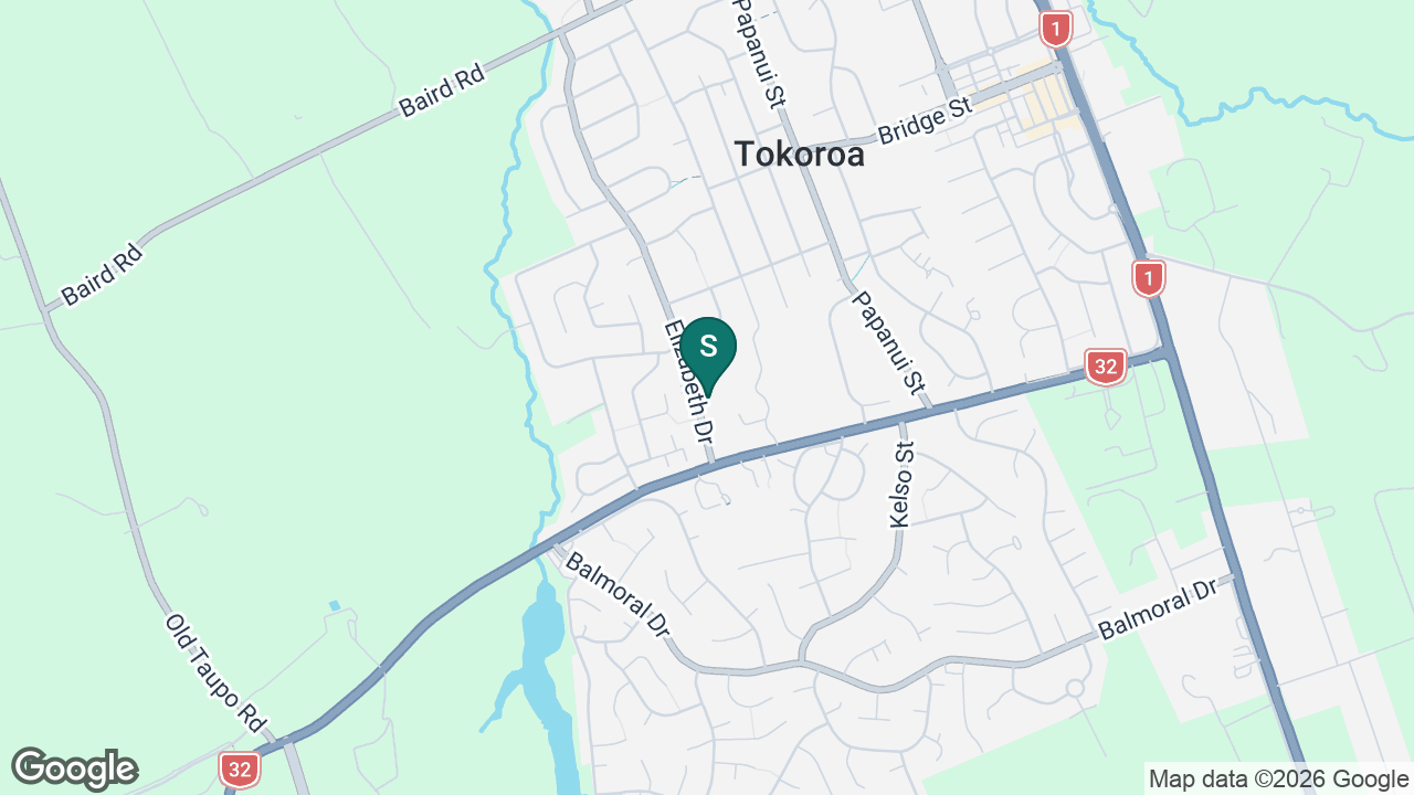 Tokoroa Intermediate static school zone map