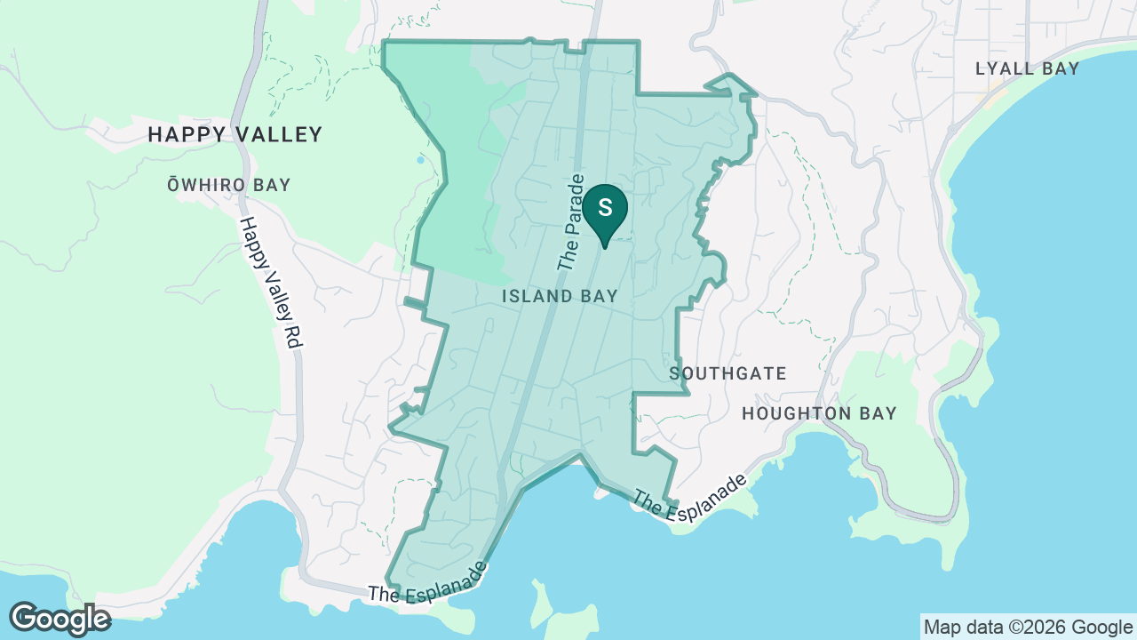 Island Bay School static school zone map
