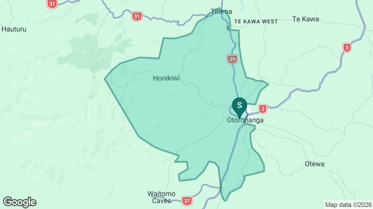Otorohanga South School static school zone map