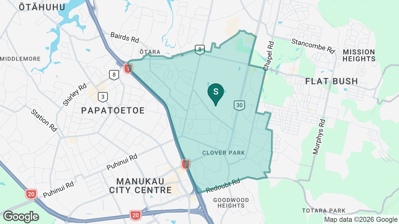 Tangaroa College static school zone map