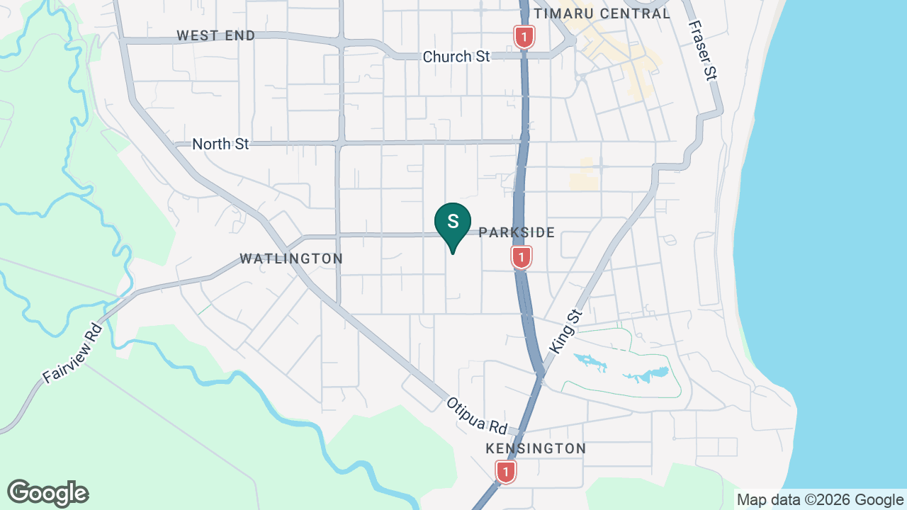 Timaru Girls' High School static school zone map