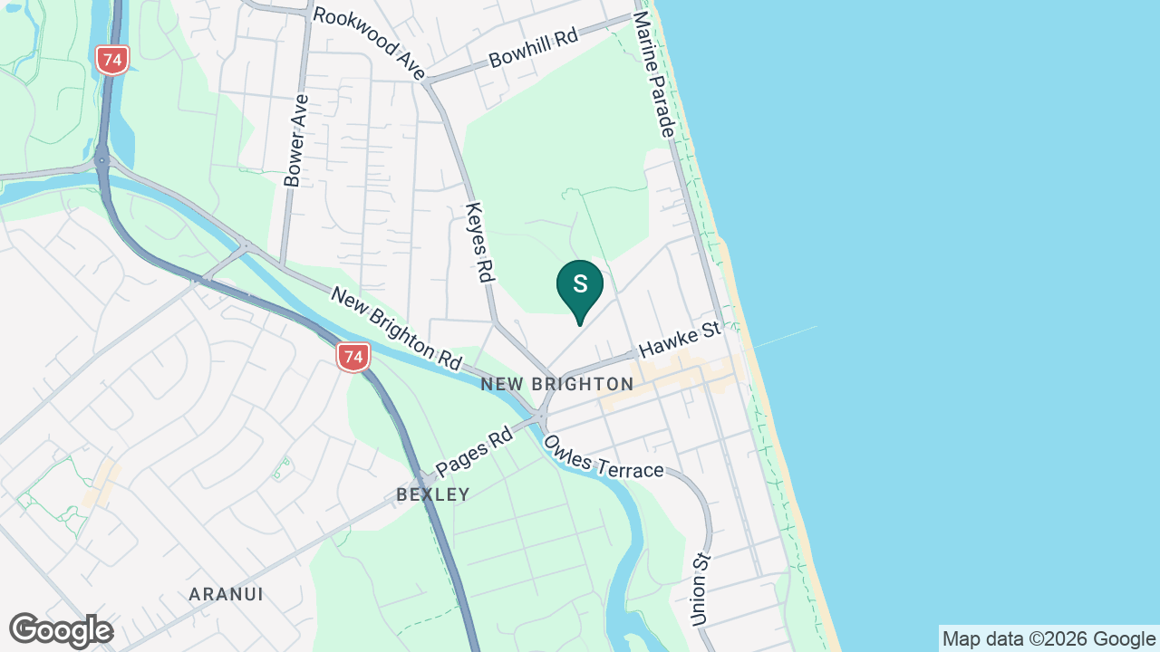 New Brighton Catholic School (Chch) static school zone map