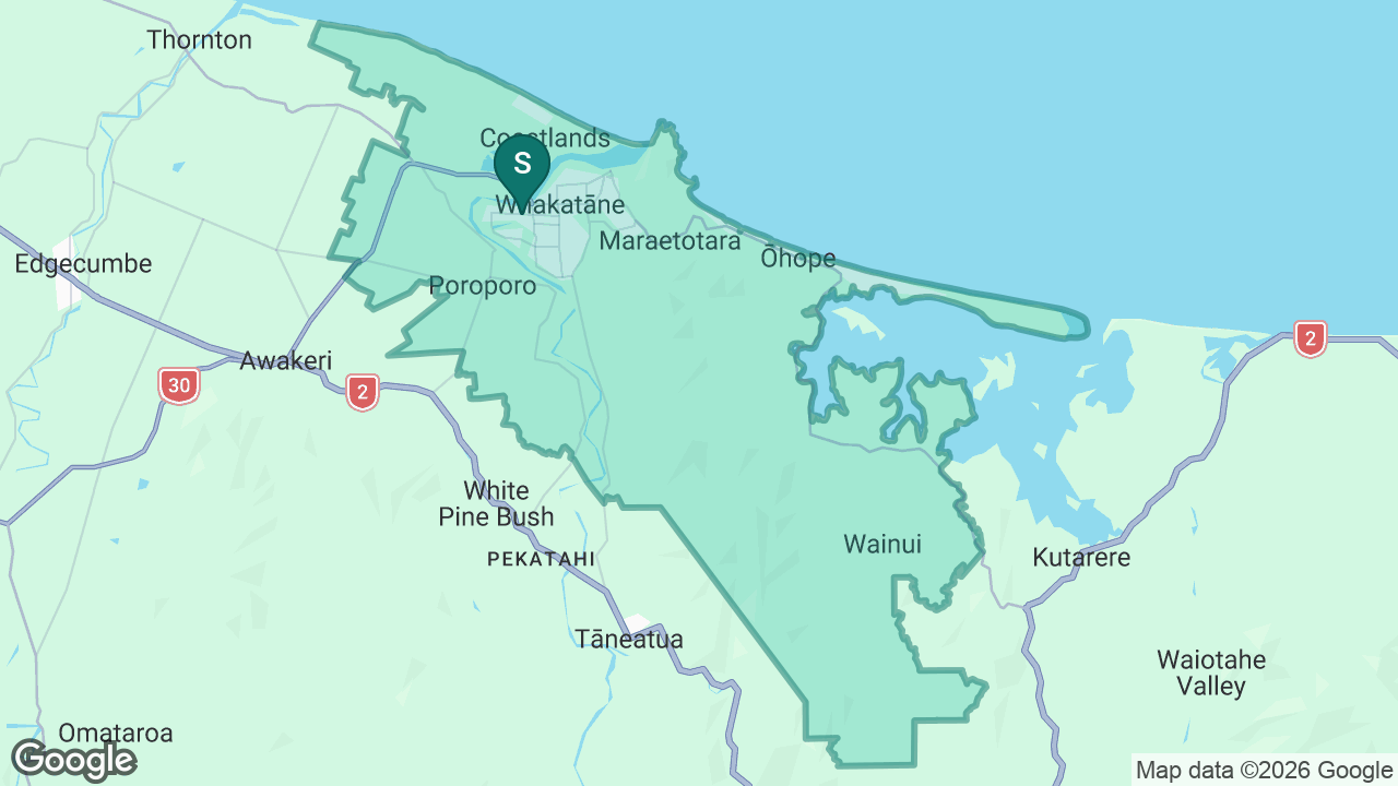 Whakatane Intermediate static school zone map