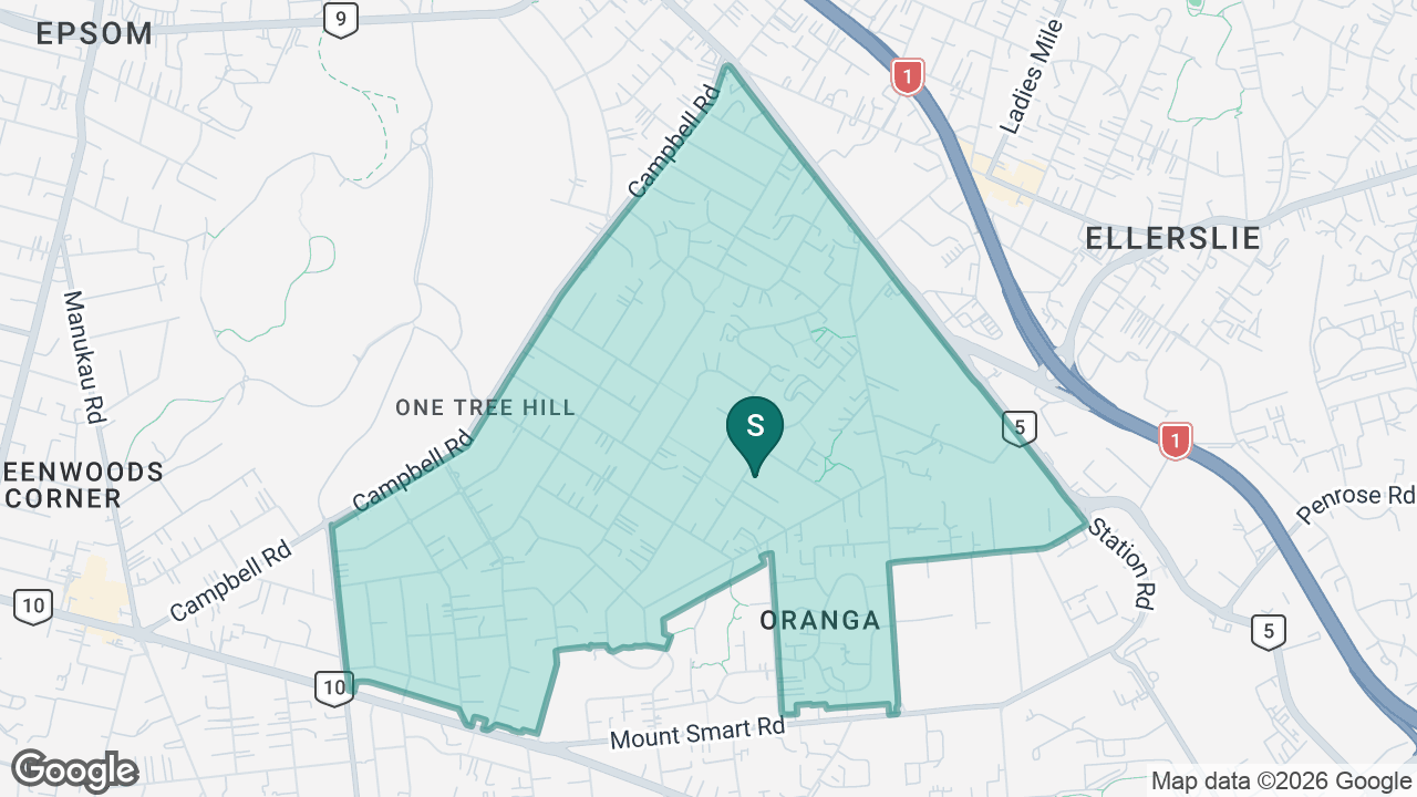 Oranga School static school zone map