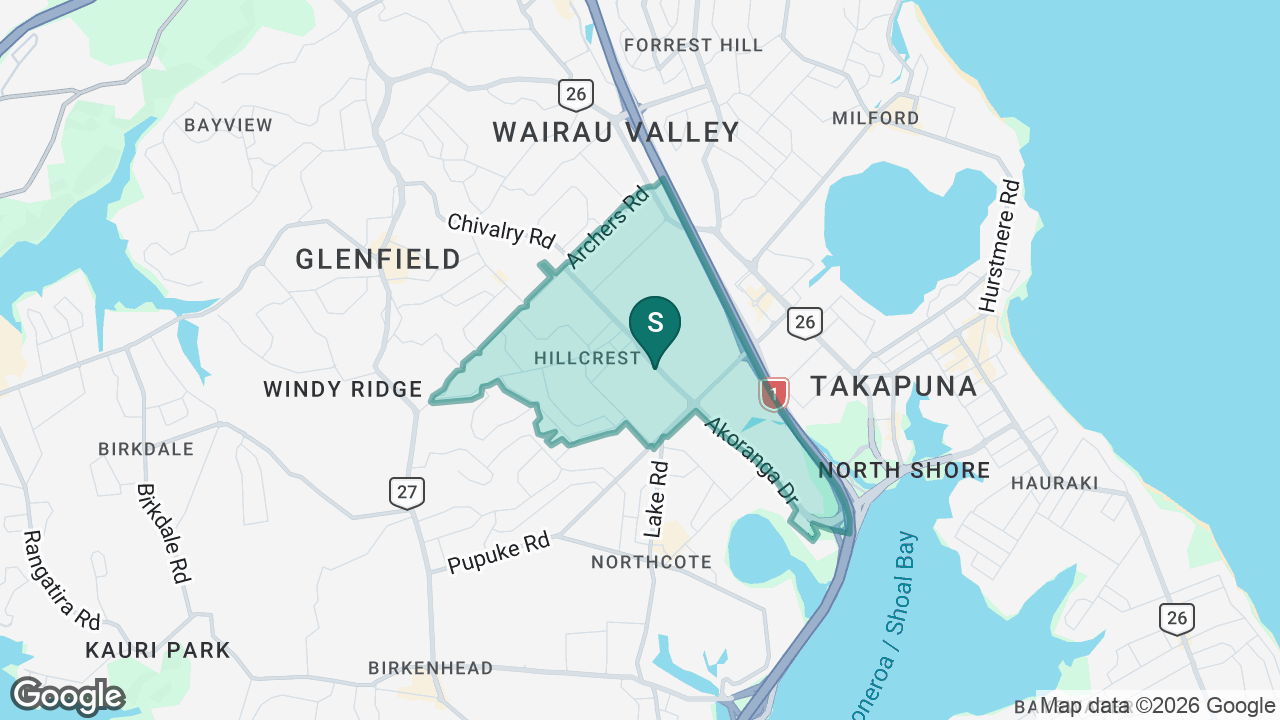 Sunnybrae Normal School static school zone map