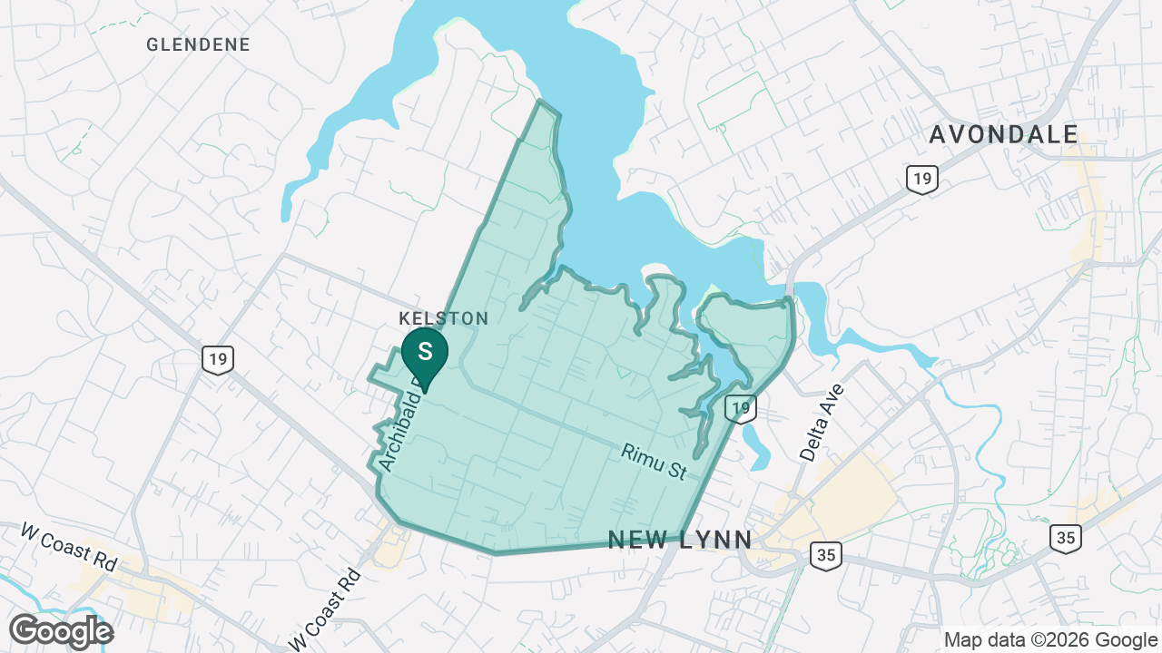Kelston School static school zone map