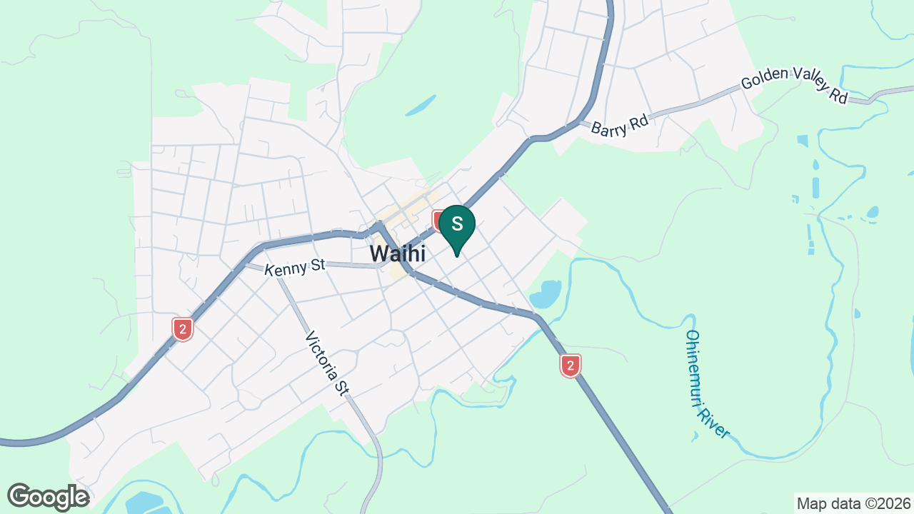 St Joseph's Catholic School (Waihi) static school zone map