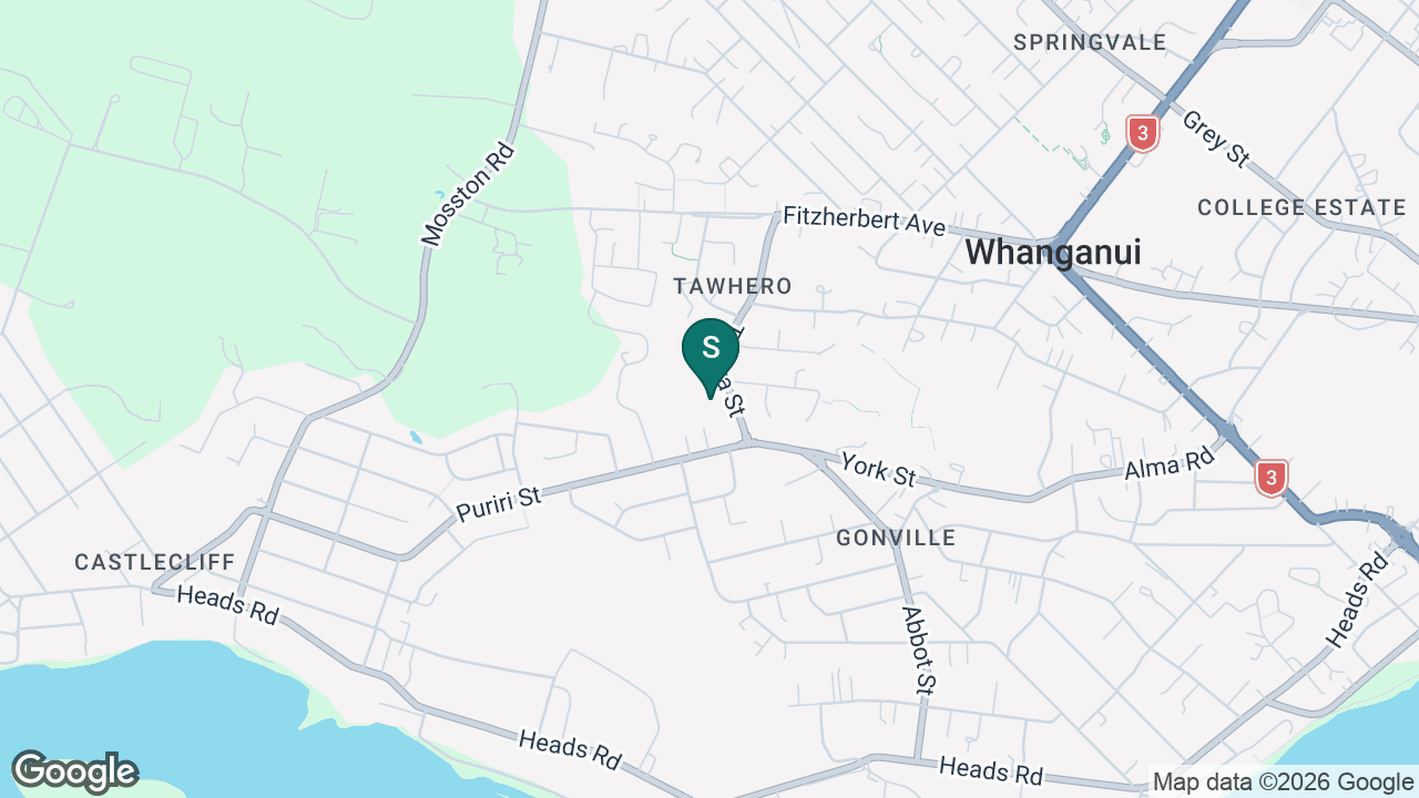 St Marcellin School (Wanganui) static school zone map
