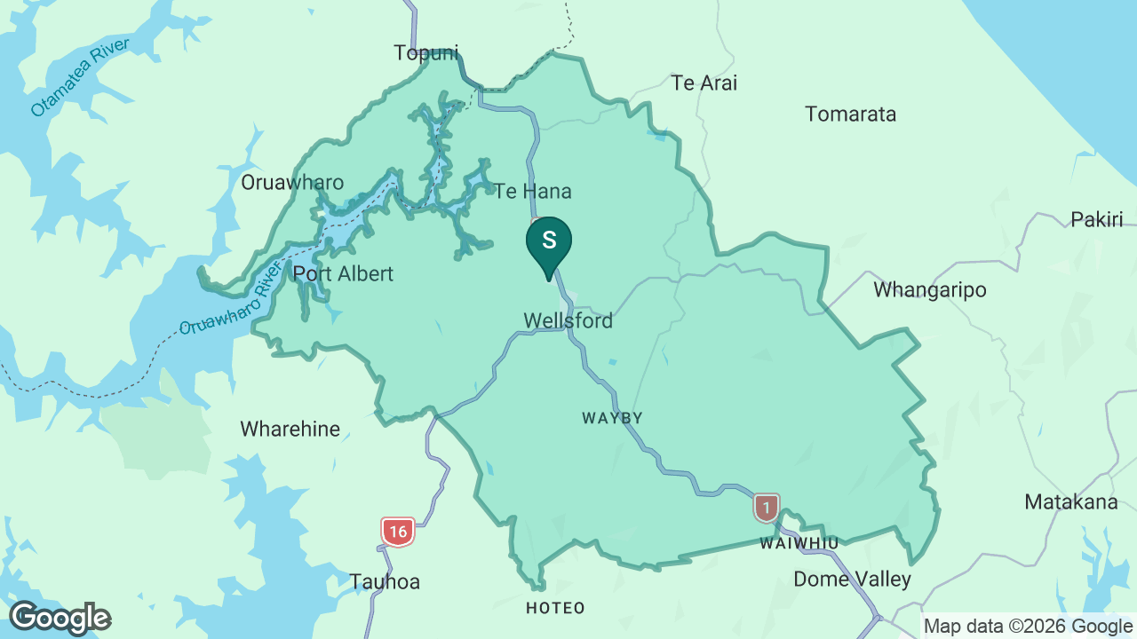 Wellsford School static school zone map